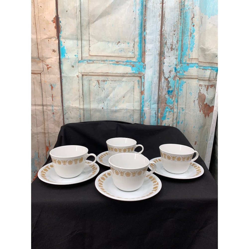 Corelle Butterfly Cup and Saucer Set of 4